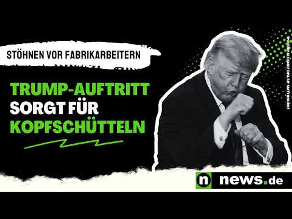 Stöhnen vor Fabrikarbeitern - Trump-Auftritt sorgt für Kopfschütteln