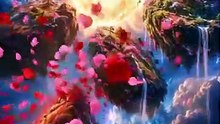 Flower Islands Orbiting a Golden Sun  Fantasy Film