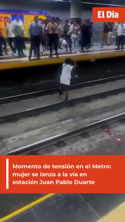 Momento de tensión en el Metro: mujer se lanza a la vía en estación Juan Pablo Duarte