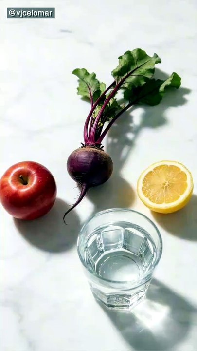 Suco de beterraba com maçã e limão