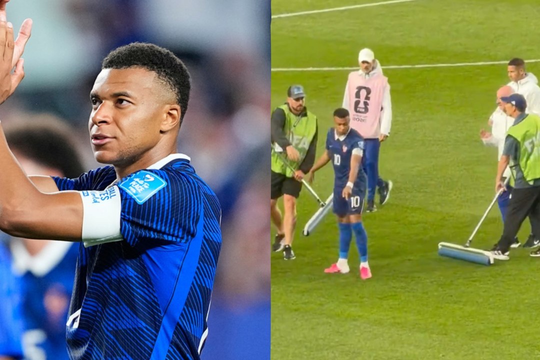 Mbappé toma el control mientras Francia lidia con un campo inundado