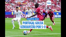 Ronaldo dá grito de revolta e bisa na goleada de Portugal ao Uzbequistão (5-0)