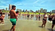 Mar Del Plata Beach A Happy Day in Argentina