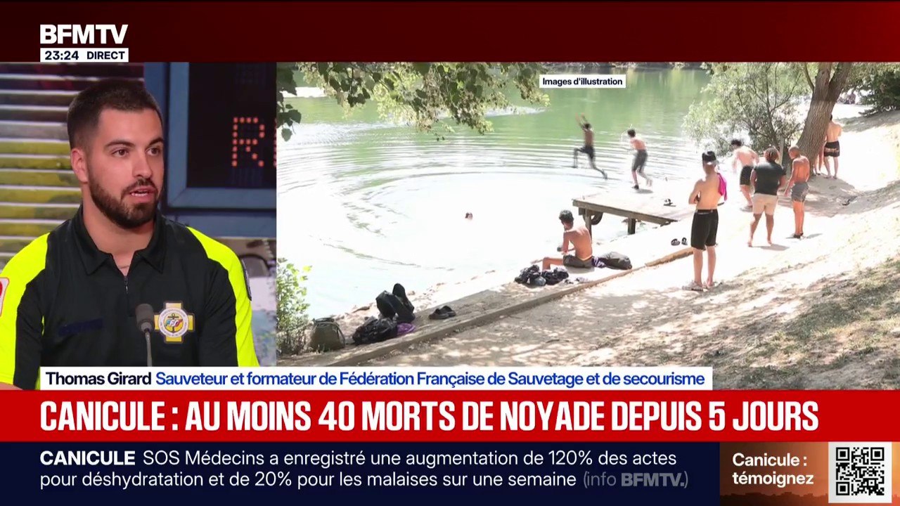 Noyade: "Le premier réflexe c'est d'appeler les secours", affirme Thomas Girard, sauveteur et formateur de la Fédération Française de Sauvetage et de secourisme
