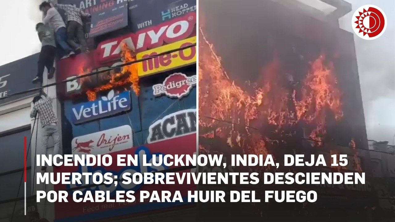 Al menos 15 fallecidos en incendio de edificio comercial en India; sobrevivientes evacuaron por cuerdas y cables