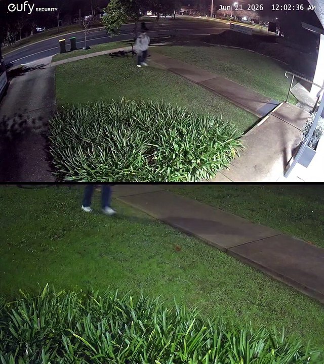 A man has been filmed stealing a package from a Wodonga business on Beechworth Road.