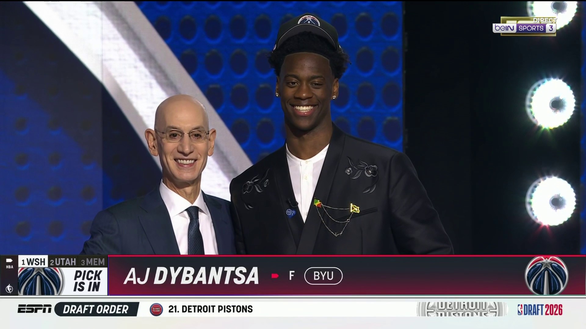 NBA Draft 2026 : Les Washington Wizards font d'AJ Dybantsa le premier choix de la Draft 2026