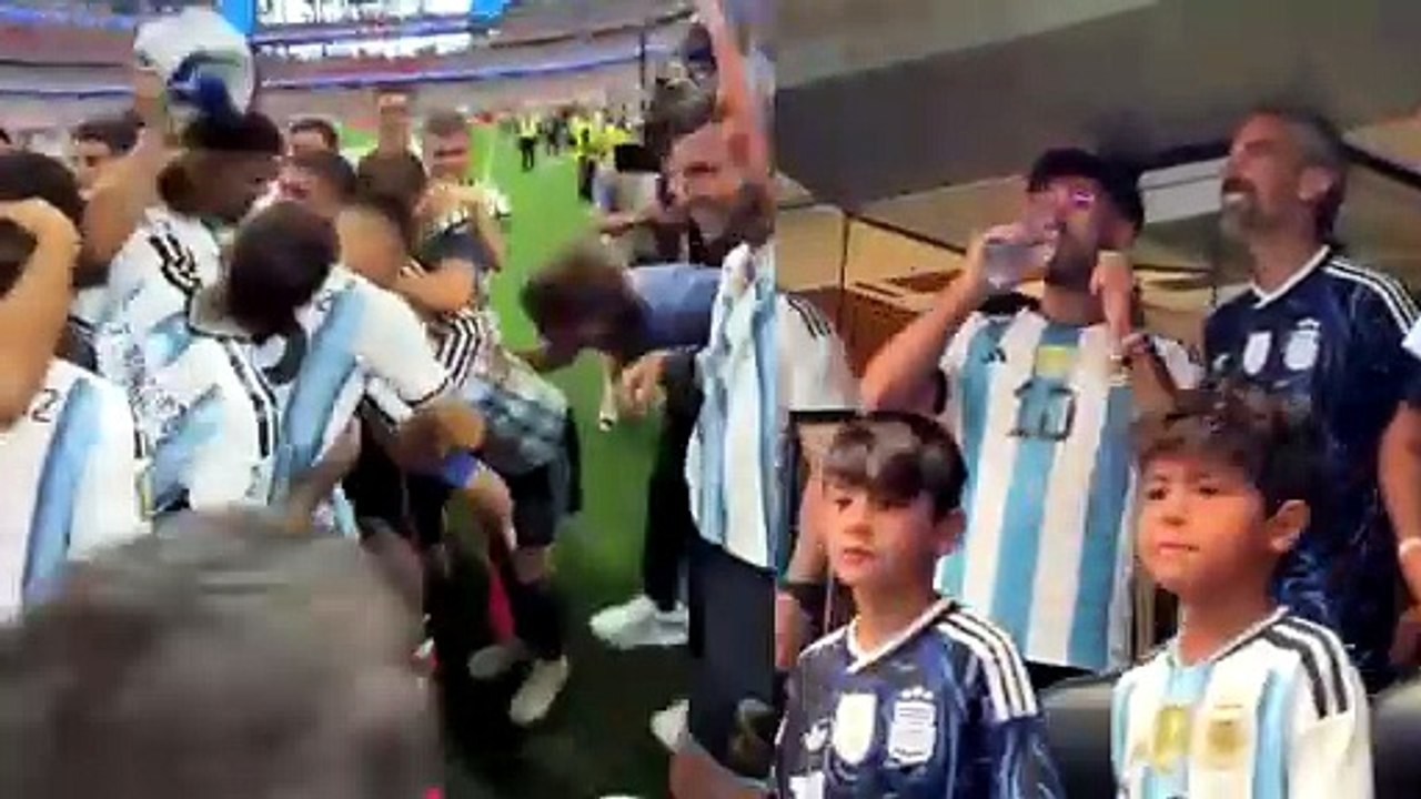 Lionel Messi family's reaction to him setting new World Cup record vs Austria spotted - Mateo was particularly pumped up