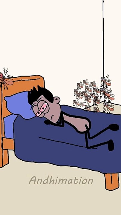 revenge of the midnight mosquitoes! 🤣😂 best animation memes #shorts #4k