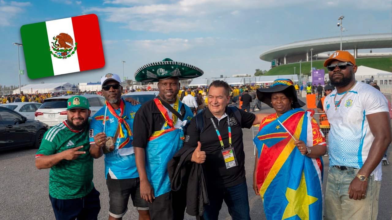 Afición del Congo ya siente el calor mexicano en Guadalajara previo a enfrentar a Colombia