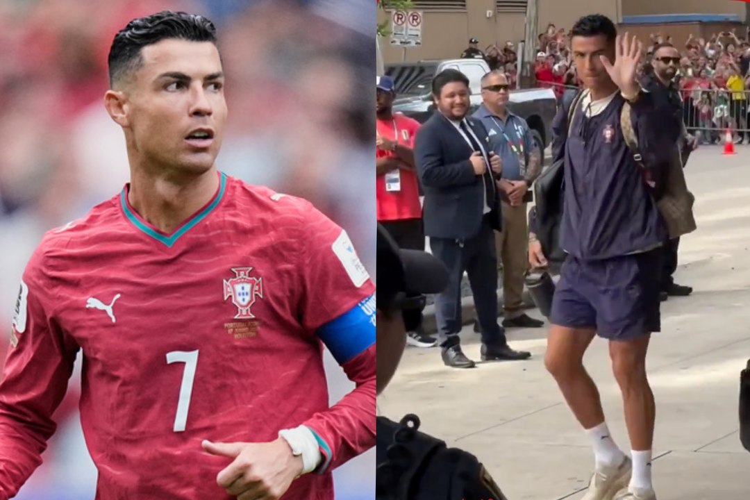 Cristiano Ronaldo recibe un impresionante apoyo de aficionados fuera del hotel de Portugal