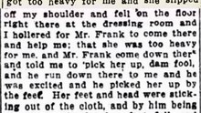 Saturday, 31st May 1913 Conley Tells Graphic Story of Disposal of the Dead Body