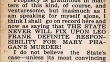 Sunday, 1st June 1913 Conley is Unwittingly Friend of Frank, Says Old Police Reporter