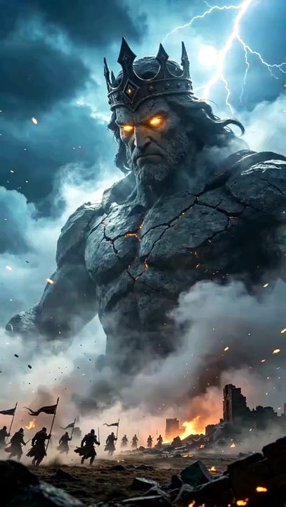 The Iron King Awakens From the Mist 👑⚡  Cinematic Dark Fantasy Short #shorts