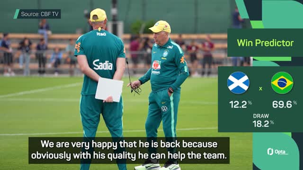 'He can play 90 minutes walking!' - Ancelotti confirms Neymar return for Scotland clash