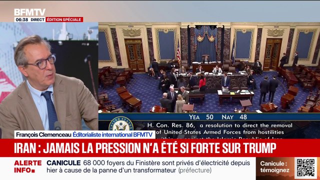 Retrait des forces américaines contre l'Iran demandé par le Congrès: un revers symbolique pour Donald Trump
