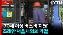 [속보] '70세 이상 버스비 지원' 조례안 서울시의회 가결 / YTN