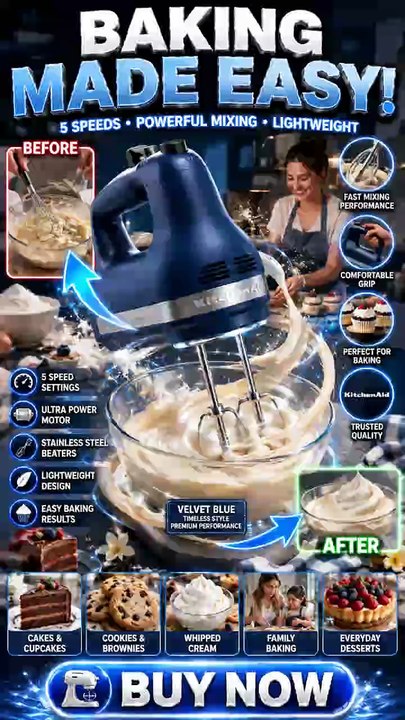 KitchenAid 5-Speed Ultra Power Hand Mixer Revie...