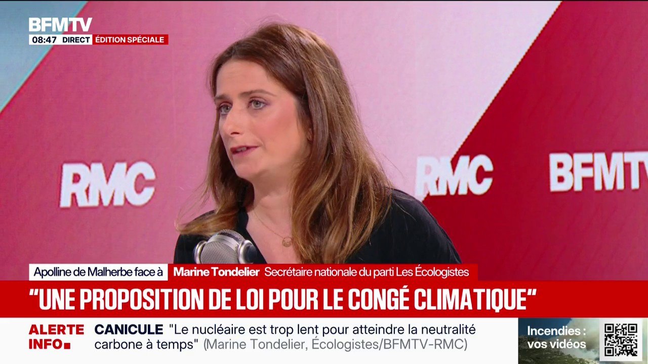 "Les mêmes qui contribuent et qui accélèrent ce changement climatique sont ceux qui en sont préservés", déclare Marine Tondelier (Les Écologistes)