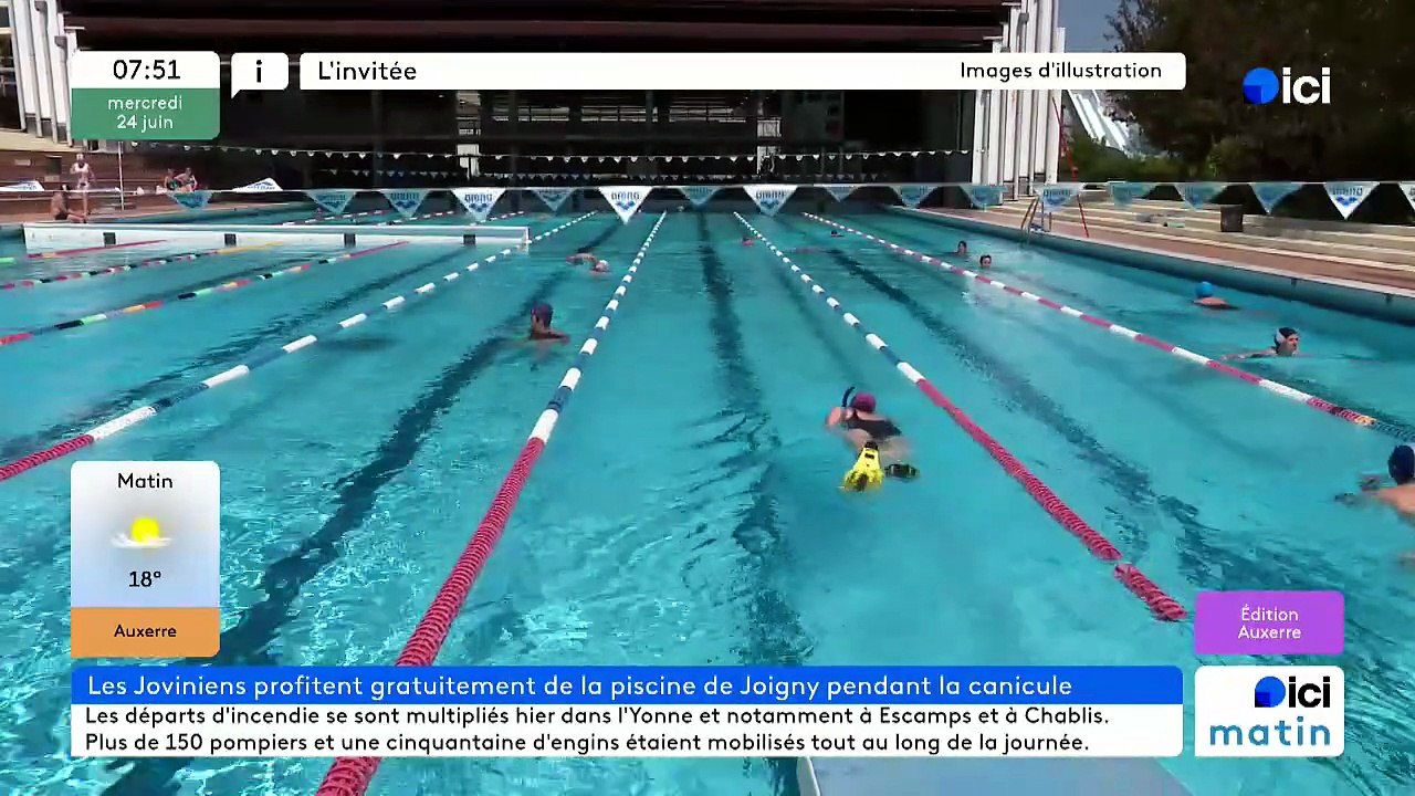 Constance Fontaine, maître-nageur à la piscine de Joigny est l'invitée de ICI Auxerre  ce mercredi 24 juin 2026