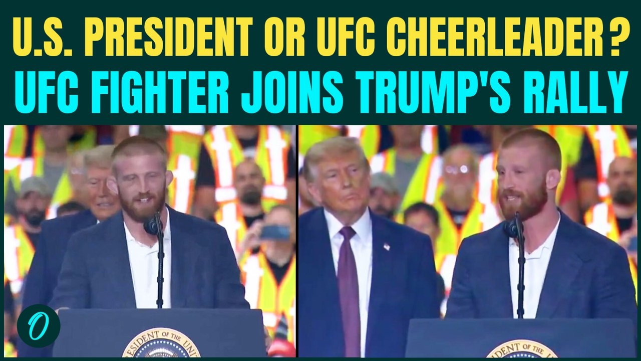 Trump JOINED By UFC Penn State Legend Bo Nickal On Stage, U.S President Or UFC Cheerleader?