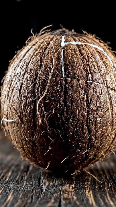 🥥 Coconut Cracking & Opening in Slow Motion ASMR | Satisfying Shell Break & Fresh Reveal