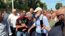 Gianni Alemanno è uscito dal carcere di Rebibbia a Roma