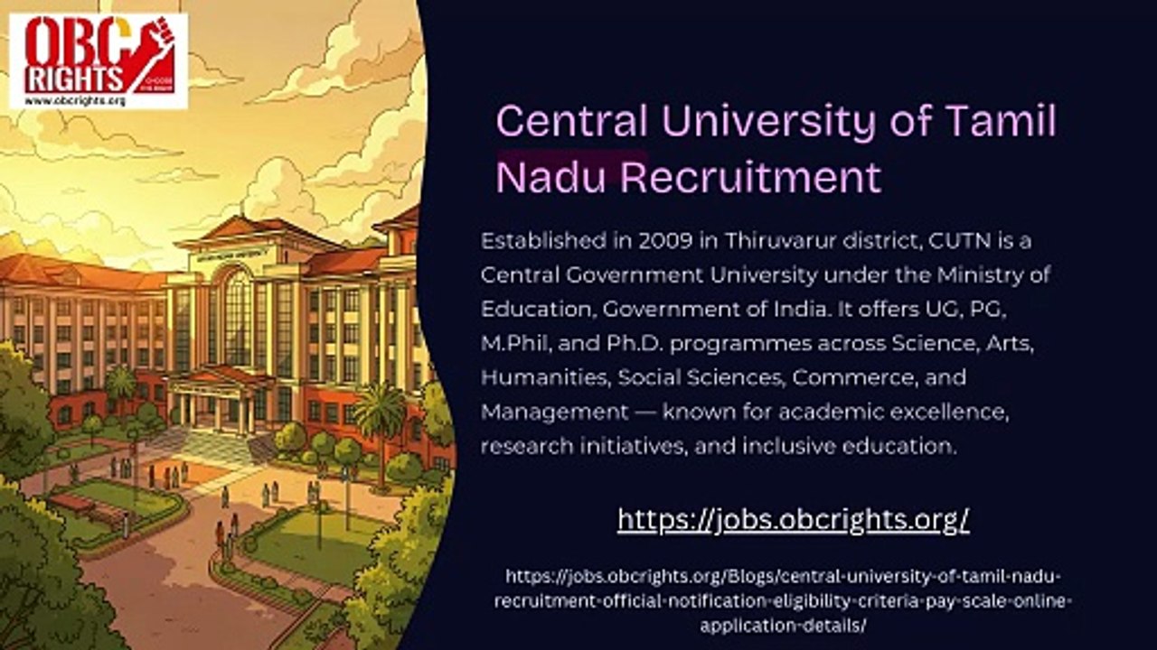 Central University of Tamil Nadu Recruitment 2026 Complete Guide for Aspirants