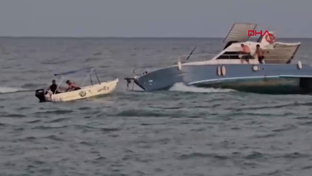 2 teknede mahsur kalan 5 kişiyi balıkçılar kurtardı
