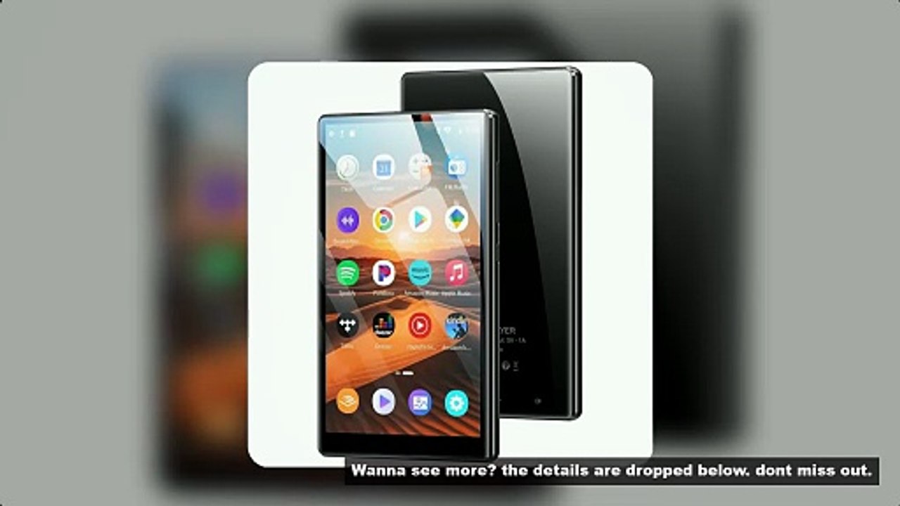 1080P Android 13.0 4.7-inch 96GB (64GB+32GB) MP3/MP4 player with Bluetooth and WiFi, up to 1TB