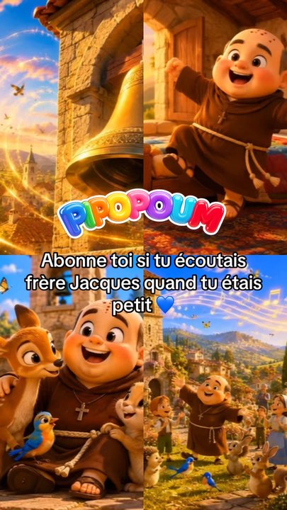 Frère Jacques | Comptine Française Bébé - Chanson Enfant PipoPoum