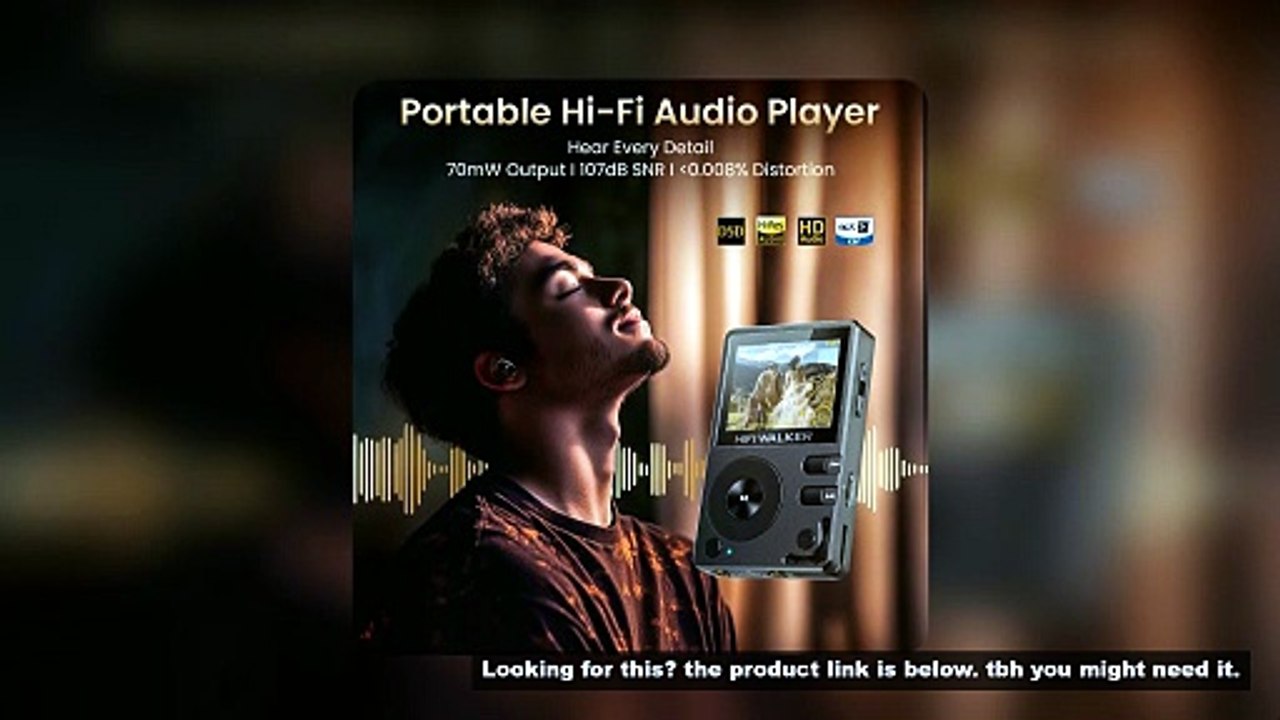 Hifi Walker H2 DAP HIFI Player,Two Bluetooth 5.2, Lossless DSD DAC FLAC, Expandable up to 512GB ,2"