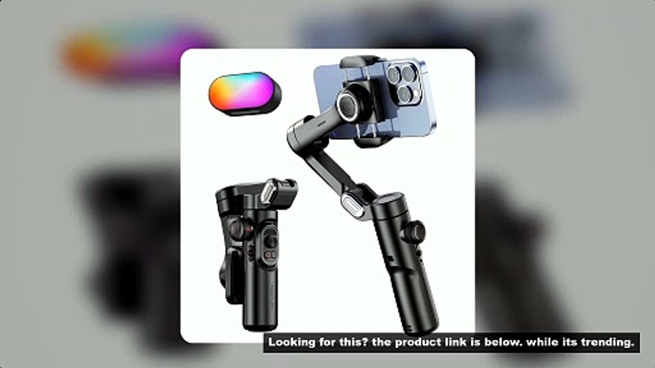AOCHUAN 3-Axis Handheld Gimbal Stabilizer for Smartphone with Fill Light for iPhone Android Face Tra