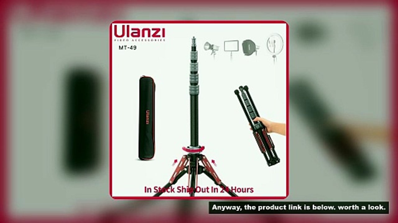 Ulanzi MT-49 1.9M Carbon Fiber Lighting Stand Portable Tripod Photography Light Stand for LED Light