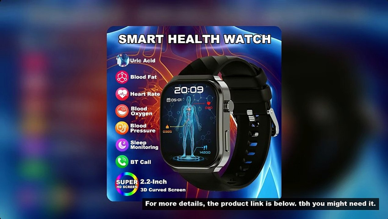 LIGE 2025 New AI Healthy Diagnose Smart Watch Blood Lipid Uric Acid Bluetooth Call Blood Pressure He