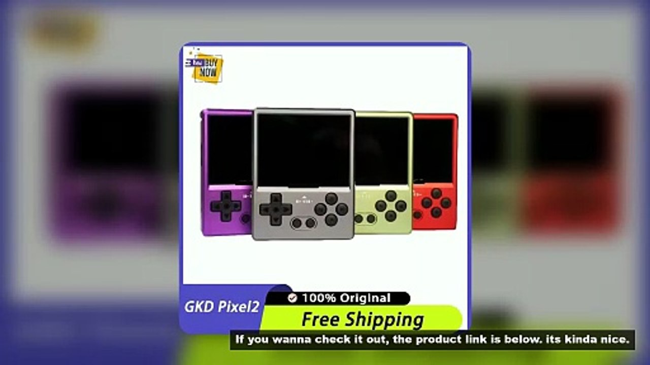 GKD Pixel2 Retro Handheld Game Console Portable Game Console 640x480Ips Rk3326s Metal CNC Body 2.4"