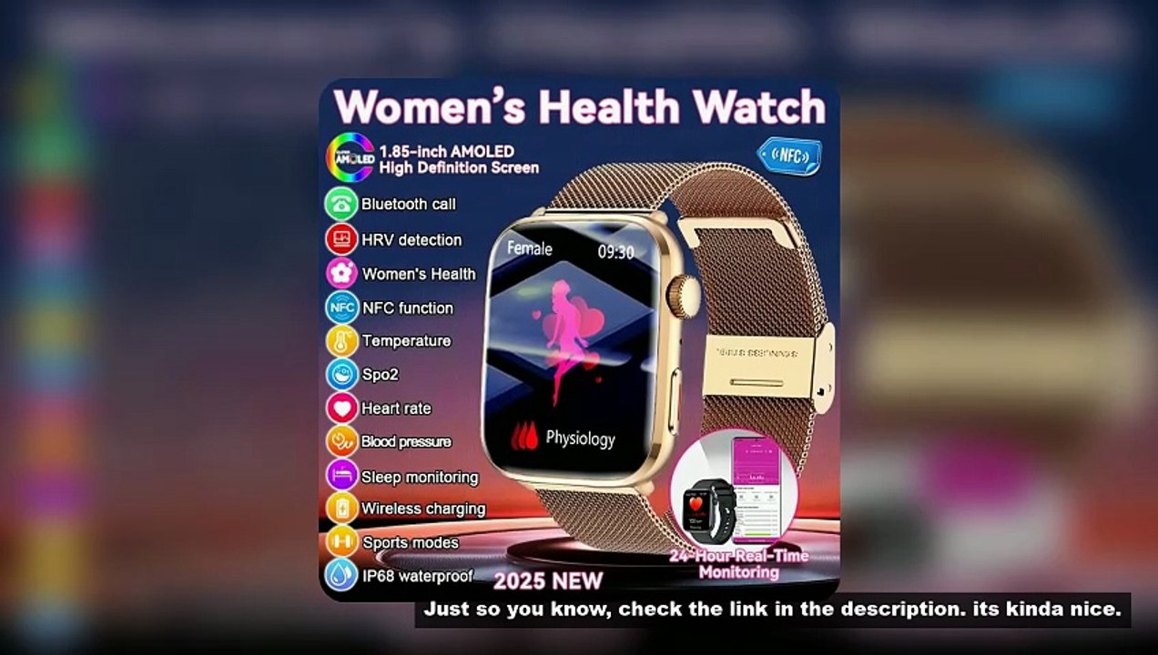 2025 New Women Men AI Smart Diagnosis Watch HRV+PPG Blood Pressure Heart Rate Health Monitor IP68 NF