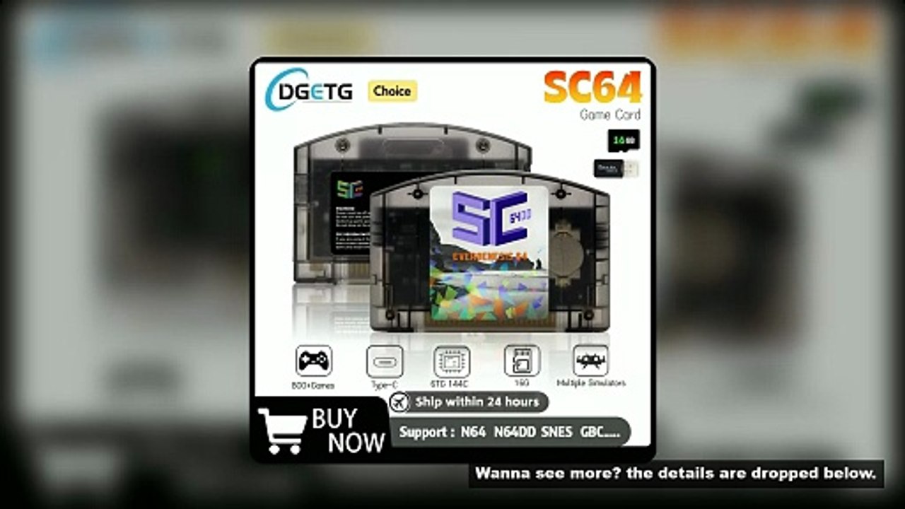 New SC64 Open Source N64 800 in 1 Game Cartridge For N64 Game Card free 16GB Card Compatibility Supp