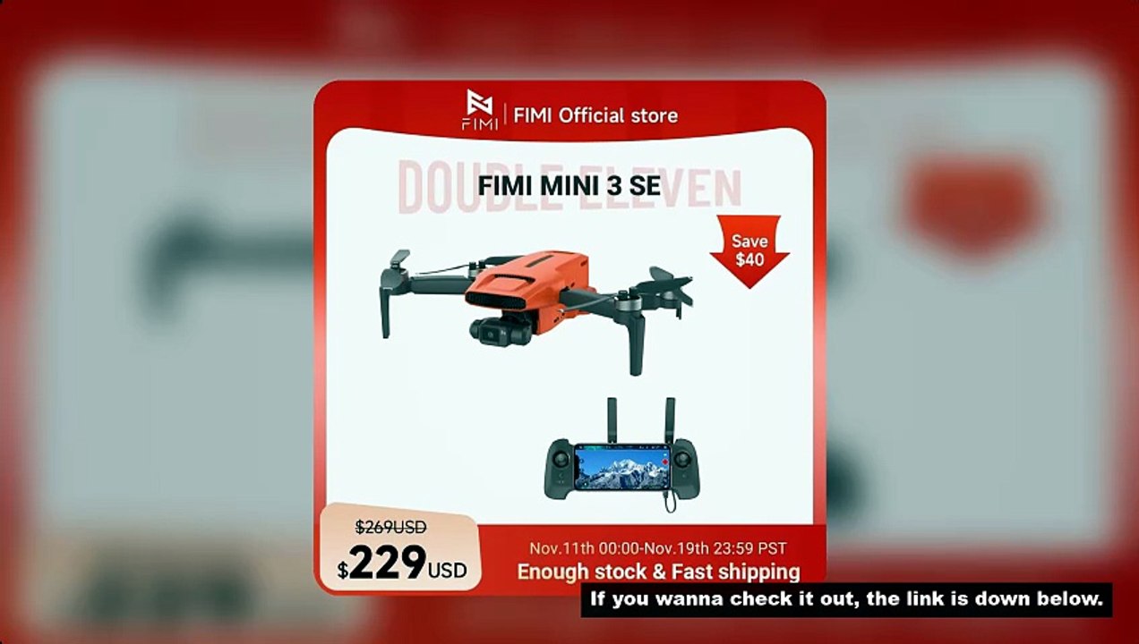 FIMI MINI 3 SE new drone 4K 30fps 9km range Hybrid 3-axis Gimbal 249g Ultralight design 12MP smart t