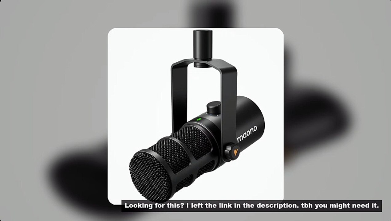 Maono USB/XLR Dynamic Microphone All Metal With One-Touch Mute Headphone Jack And Volume Control For