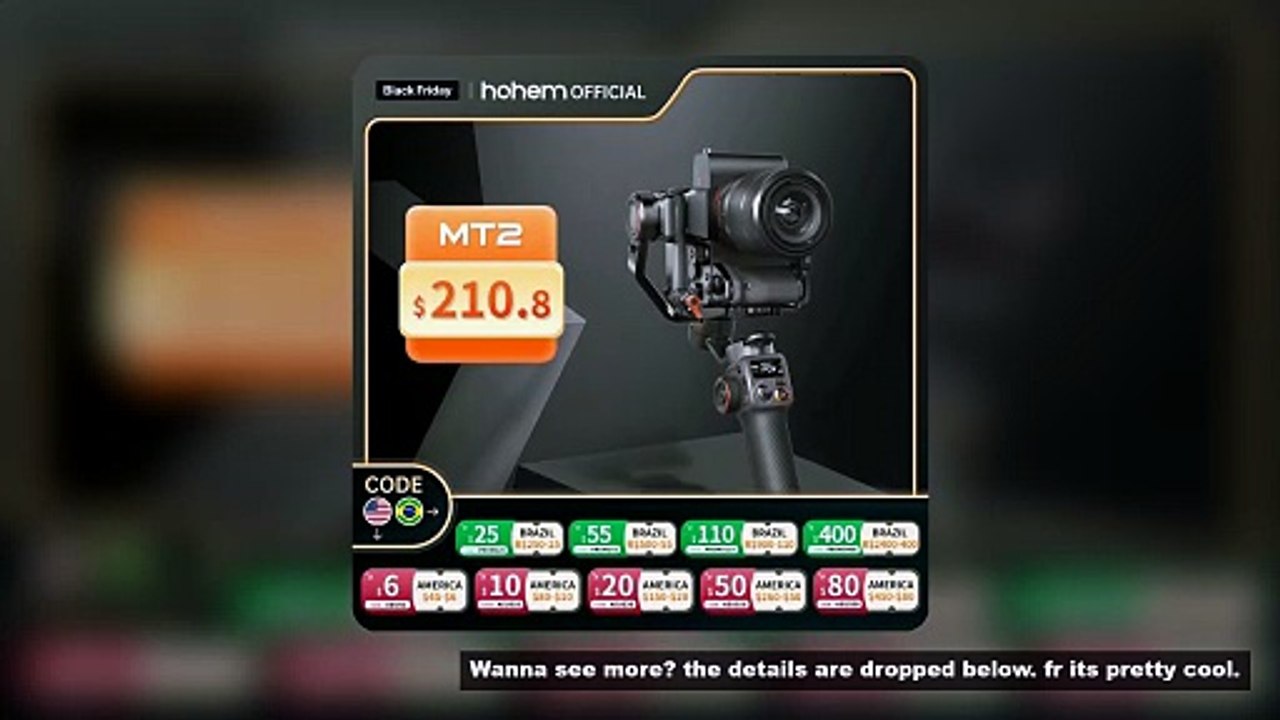 Hohem iSteady MT2 Kit for Mirrorless Camera Action Camre Smartphone, Stabilizer for Sony/Nikon/Canon