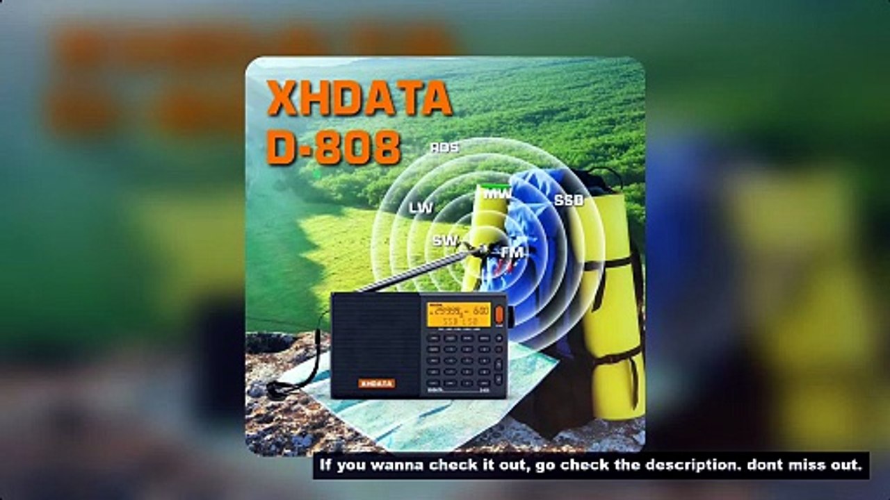 XHDATA D-808 Portable Radio AM/FM/SW/MW/LW SSB AIR RDS Radio Speaker with LCD Display Alarm Clock St