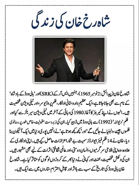 Bollywood star shahrukh Khan life. #urdubites#history#information