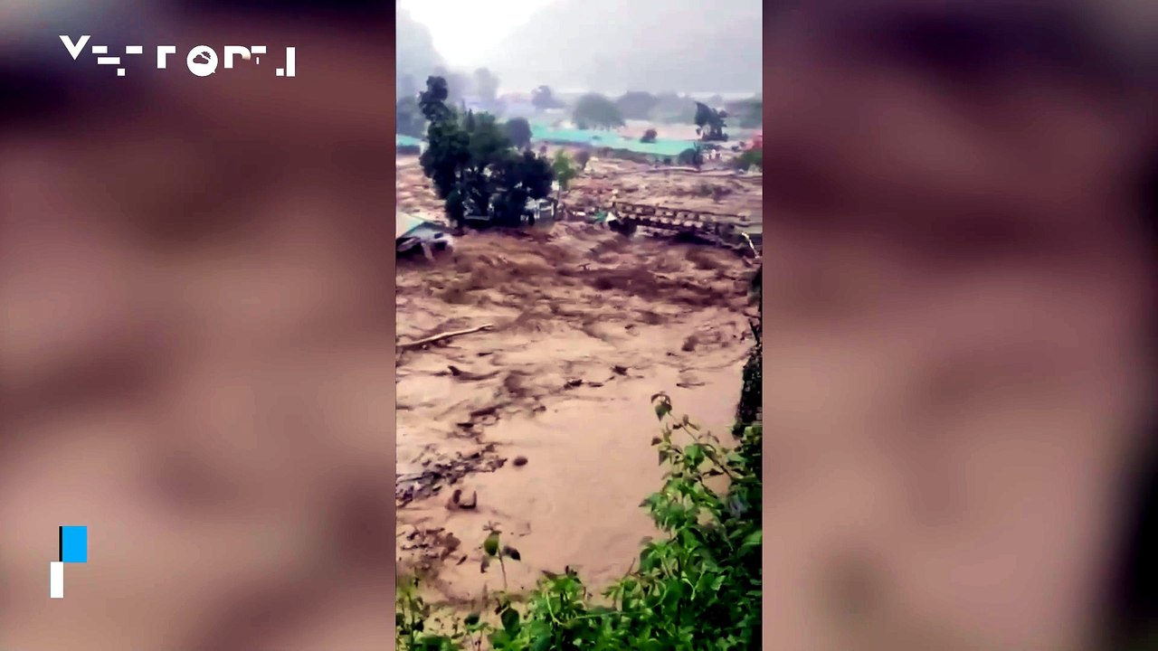 Severe storms caused flooding in Posa, India. Several homes were destroyed