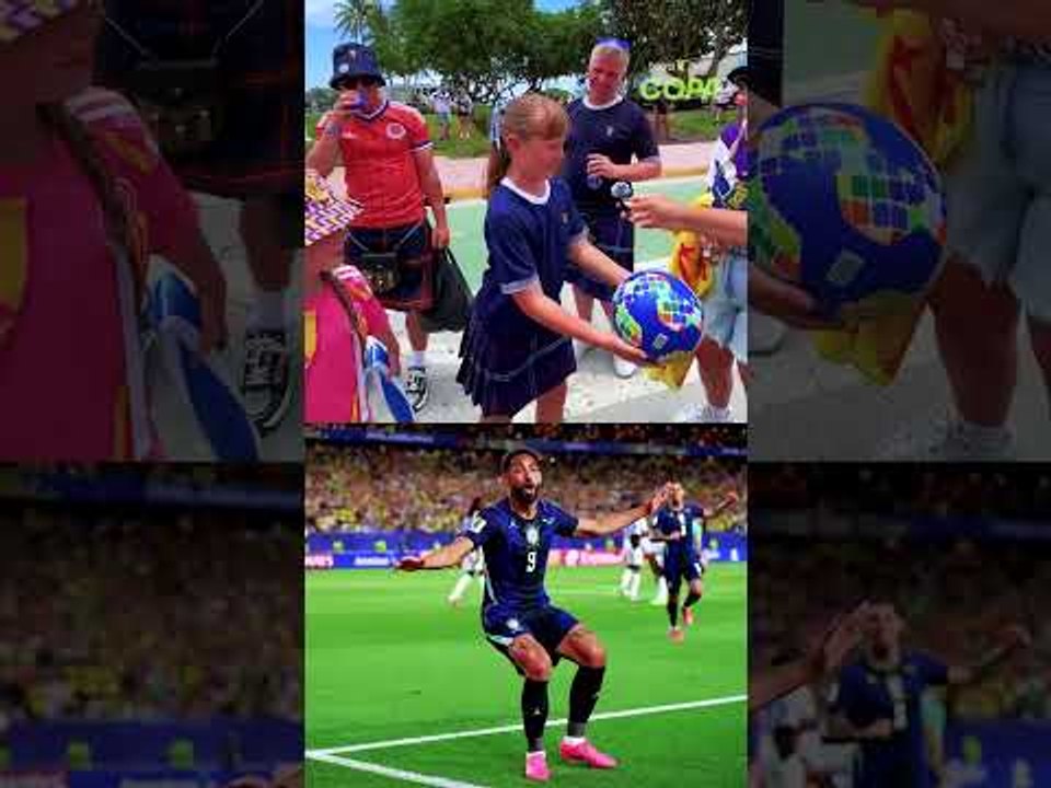 Tá pouco em alta o Matheus Cunha? Olha a mini fã escocesa do 9 da Seleção