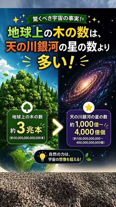【宇宙と自然】地球の木 vs 銀河の星！驚きの事実