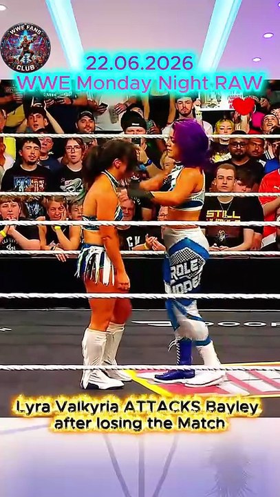WWE Monday Night RAW Lyra Valkyria ATTACKS Bayley after losing the Match