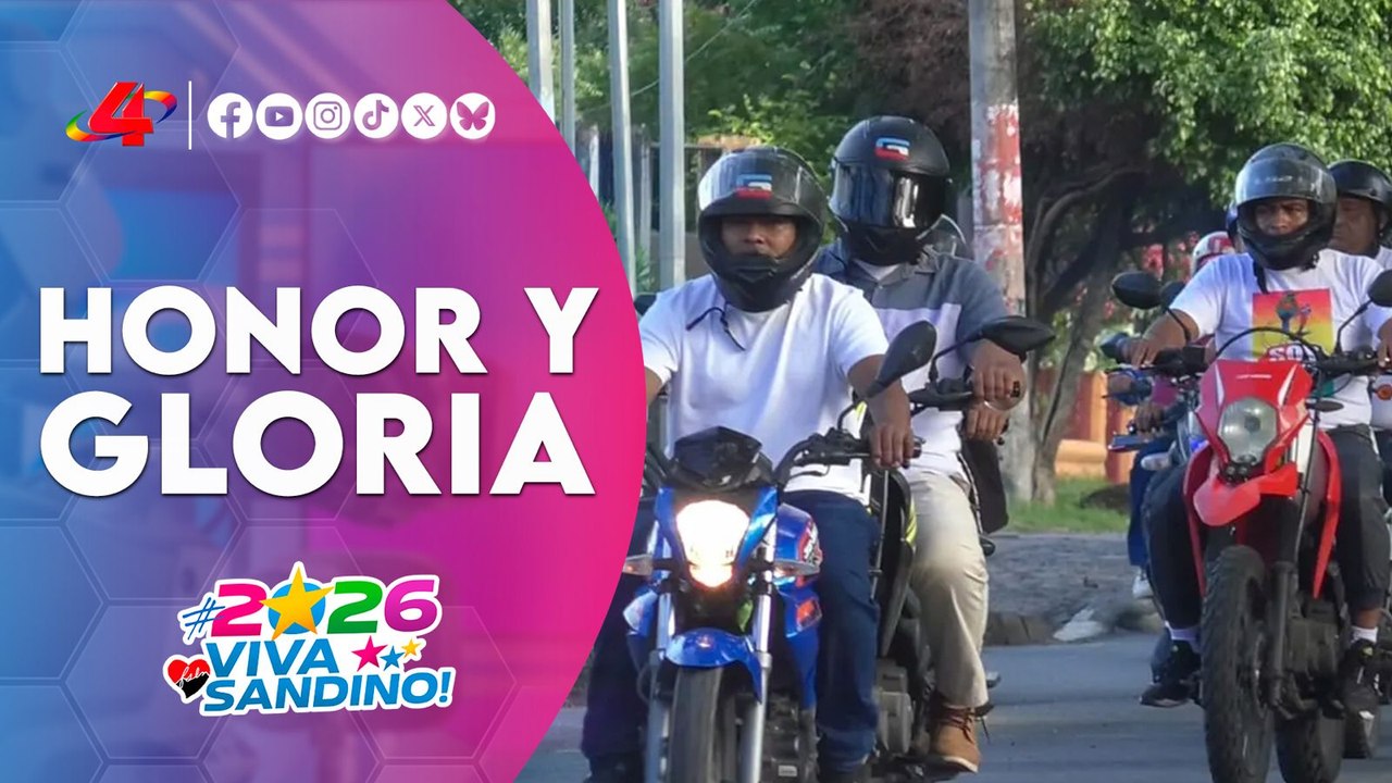 🏍️ Diana motorizada en Rivas: Homenaje al legado del Comandante Carlos Fonseca