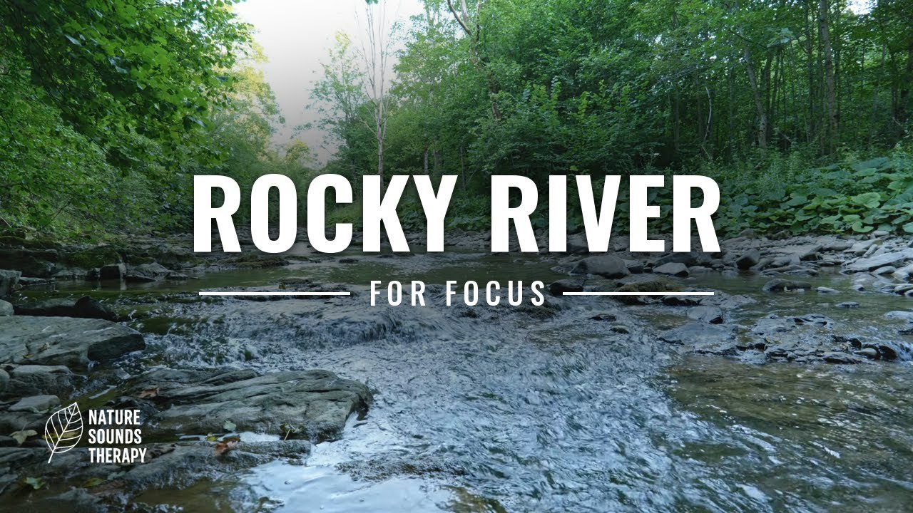 River Sounds for Focus & Study | Clear Water Over Stones, Bieszczady