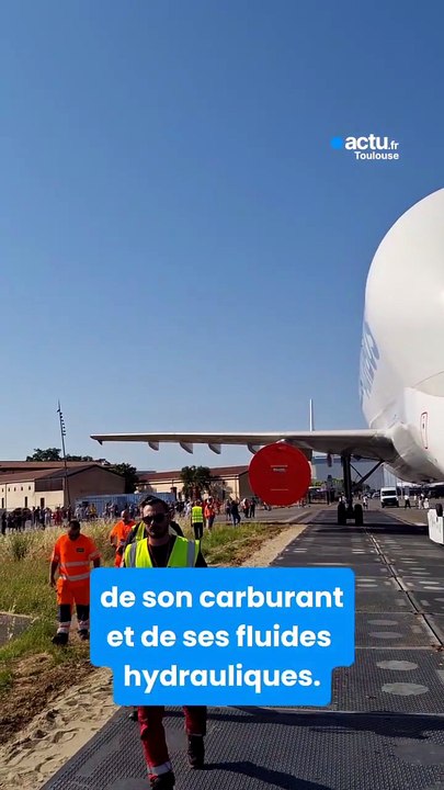 Le mythique Beluga d'Airbus transféré au musée Aeroscopia